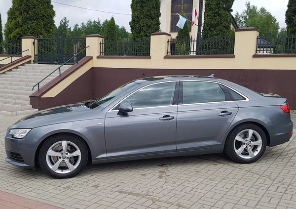 Audi A4 cena 77600 przebieg: 131545, rok produkcji 2016 z Miłosław małe 211